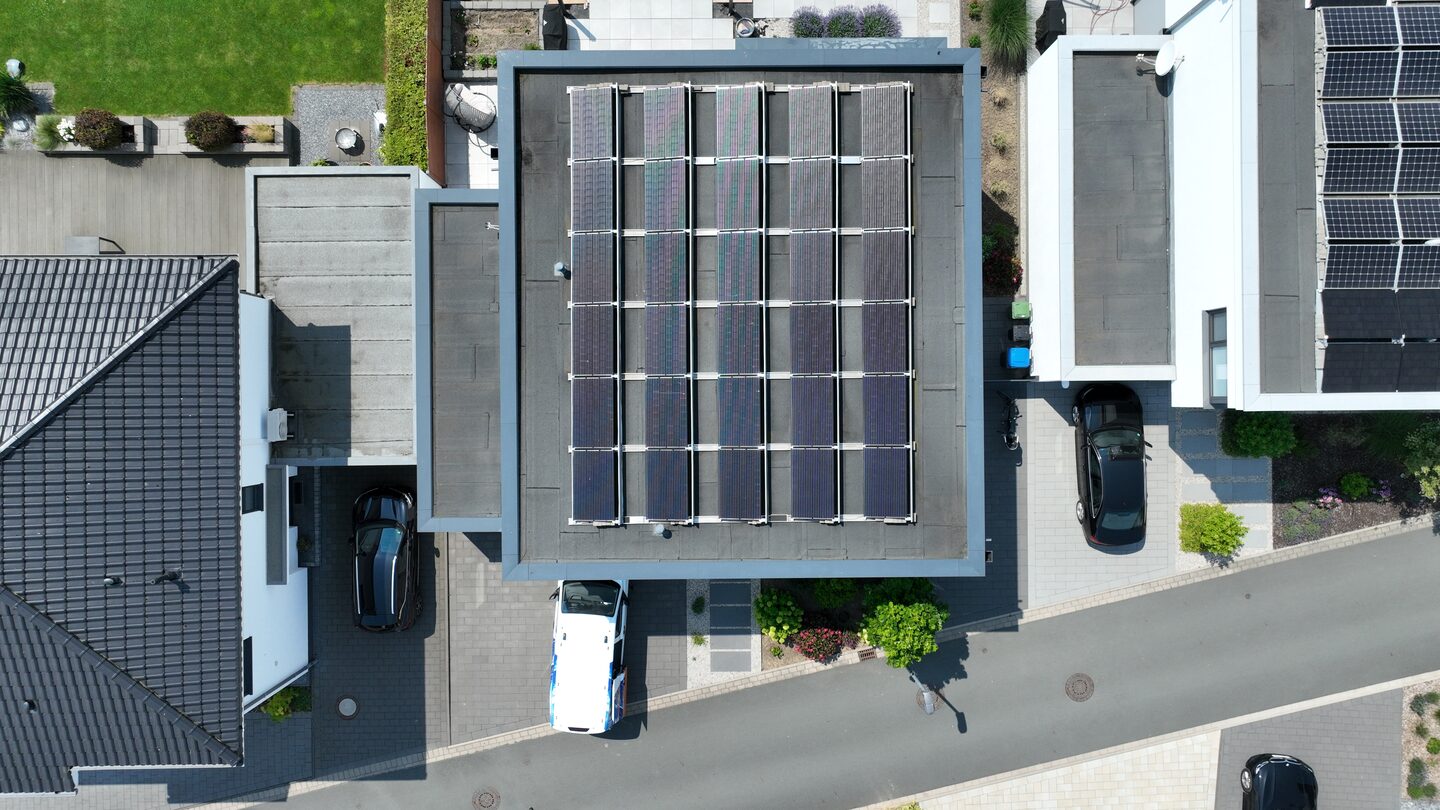 Photovoltaikanlage auf einem Einfamilienhaus in Soest