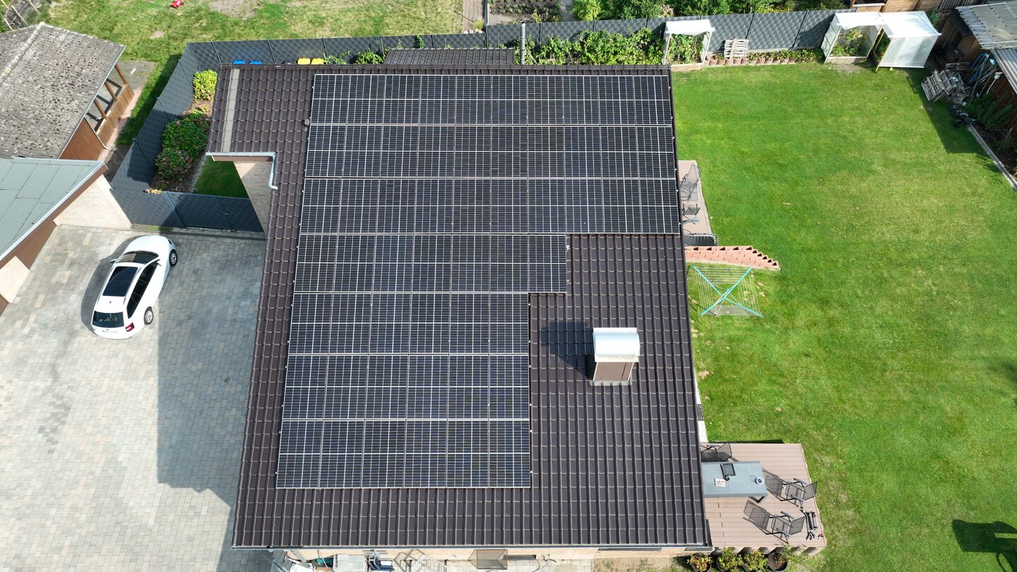 Photovoltaikanlage auf einem Wohnhaus