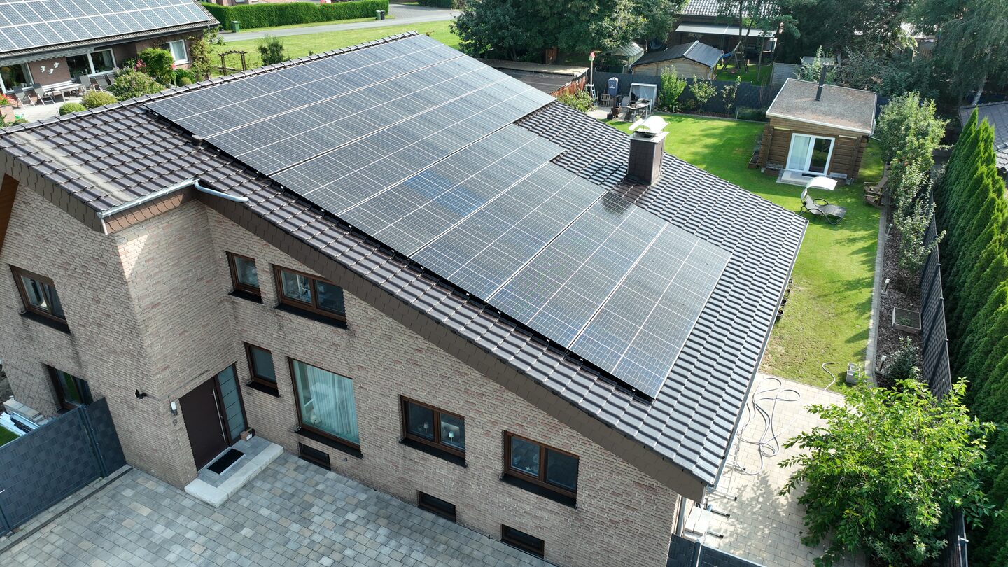 Photovoltaikanlage auf einem Einfamilienhaus in Arnsberg