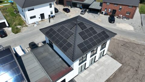 Photovoltaikanlage auf Einfamilienhaus